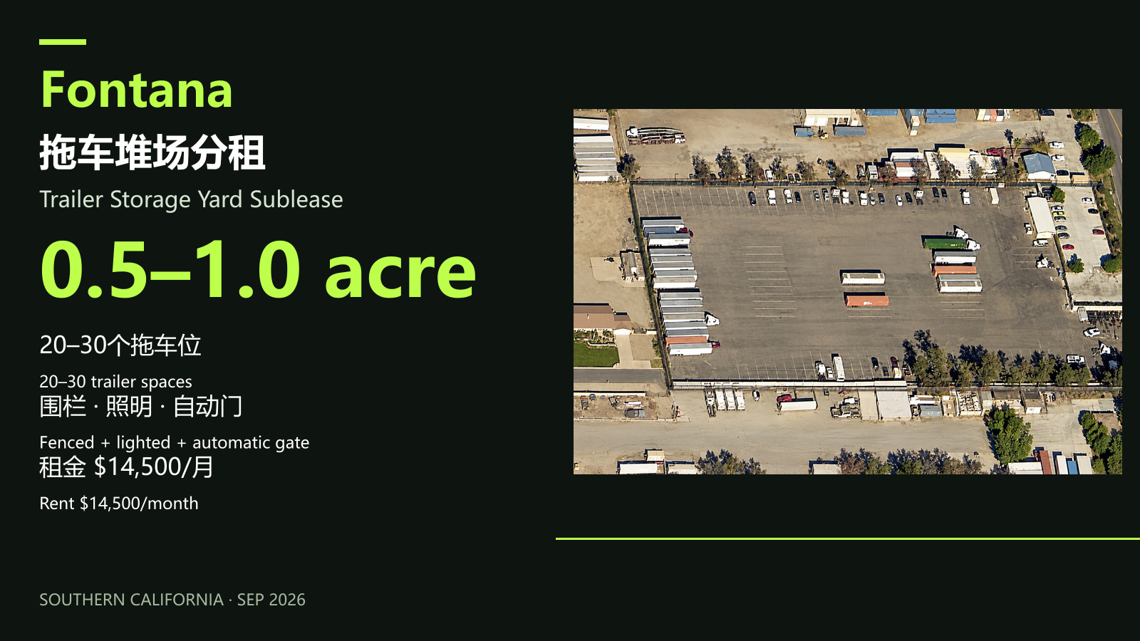 Fontana 0.5–1.0 Acre available · 1/1